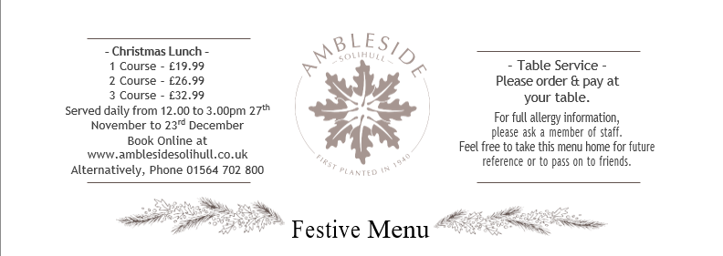 Festive Menu